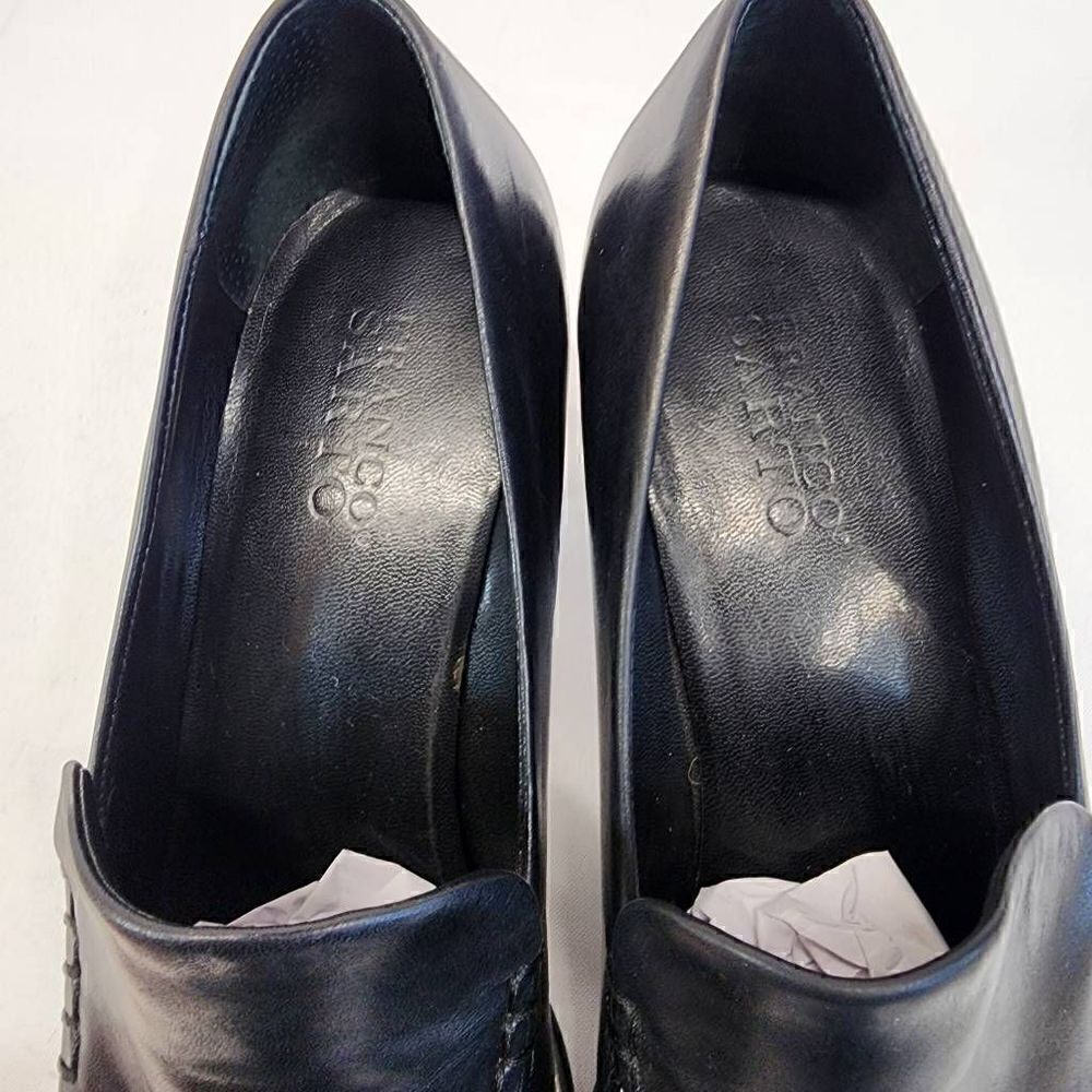 Franco Sarto Womens Nolan Tailored Loafers Black Heels Size 9.5 - Picture 7 of 10